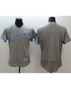 Royals Blank Grey Flexbase Authentic Collection Stitched MLB Jersey