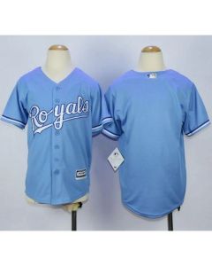 Royals Blank Light Blue Alternate 1 Cool Base Stitched Youth MLB Jersey