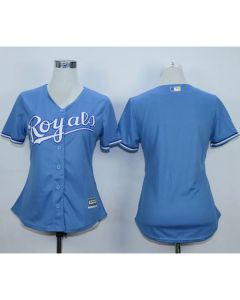 Royals Blank Light Blue Alternate 1 Women's Stitched MLB Jersey