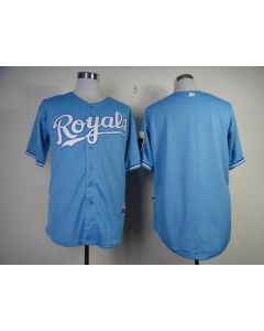 Royals Blank Light Blue Cool Base Stitched MLB Jersey