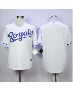 Royals Blank White Cool Base Stitched MLB Jersey