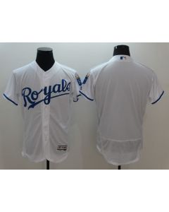 Royals Blank White Flexbase Authentic Collection Stitched MLB Jersey