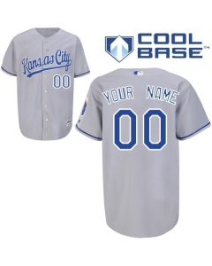 Royals Personalized Authentic Grey Cool Base MLB Jersey