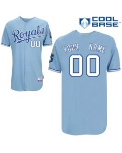 Royals Personalized Authentic Light Blue Cool Base MLB Jersey
