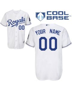 Royals Personalized Authentic White Cool Base MLB Jersey
