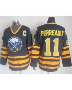 Sabres #11 Gilbert Perreault Navy Blue CCM Throwback Stitched NHL Jersey