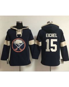 Sabres #15 Jack Eichel Navy Blue Pullover NHL Hoodie