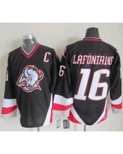 Sabres #16 Pat Lafontaine Black CCM Throwback Stitched NHL Jersey
