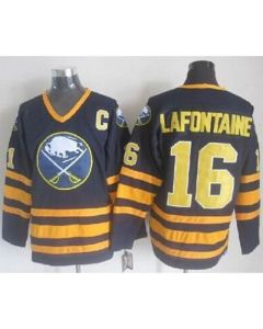 Sabres #16 Pat Lafontaine Navy Blue CCM Throwback Stitched NHL Jersey