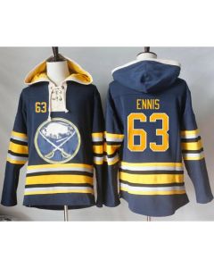 Sabres #63 Tyler Ennis Navy Blue Sawyer Hooded Sweatshirt Stitched NHL Jersey