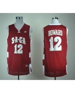 SACA #12 Dwight Howard Red Basketball Stitched NCAA Jersey