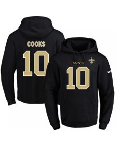Saints #10 Brandin Cooks Black Name & Number Pullover NFL Hoodie