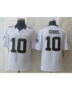 Saints #10 Brandin Cooks White Men's Stitched NFL Limited Jersey