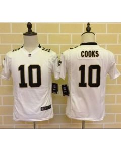 Saints #10 Brandin Cooks White Youth Stitched NFL Elite Jersey