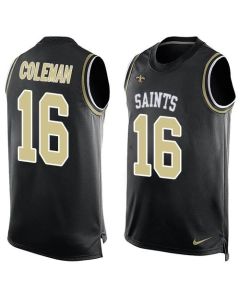 Saints #16 Brandon Coleman Black Team Color Men's Stitched NFL Limited Tank Top Jersey