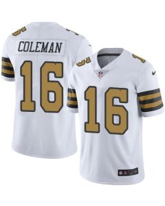Saints #16 Brandon Coleman White Men's Stitched NFL Limited Rush Jersey