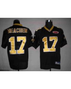 Saints #17 Robert Meachem Black With Super Bowl Patch Stitched Youth NFL Jersey