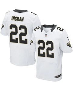 Saints #22 Mark Ingram White Men's Stitched NFL Elite Jersey
