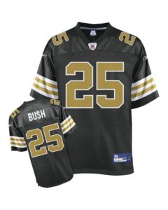 Saints #25 Reggie Bush Black Stitched Youth NFL Jersey