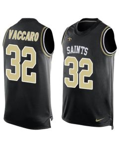 Saints #32 Kenny Vaccaro Black Team Color Men's Stitched NFL Limited Tank Top Jersey