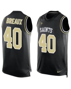 Saints #40 Delvin Breaux Black Team Color Men's Stitched NFL Limited Tank Top Jersey