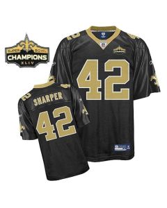 Saints #42 Darren Sharper Black Super Bowl XLIV 44 Champions Stitched Youth NFL Jersey