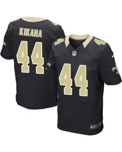 Saints #44 Hau'oli Kikaha Black Team Color Men's Stitched NFL Elite Jersey