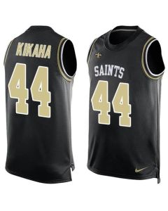 Saints #44 Hau'oli Kikaha Black Team Color Men's Stitched NFL Limited Tank Top Jersey