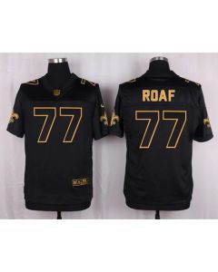 Saints #77 Willie Roaf Black Men's Stitched NFL Elite Pro Line Gold Collection Jersey