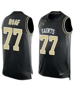 Saints #77 Willie Roaf Black Team Color Men's Stitched NFL Limited Tank Top Jersey