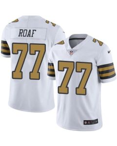 Saints #77 Willie Roaf White Men's Stitched NFL Limited Rush Jersey
