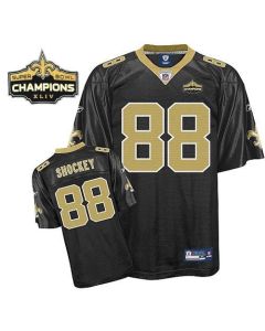 Saints #88 Jeremy Shockey Black Super Bowl XLIV 44 Champions Stitched Youth NFL Jersey