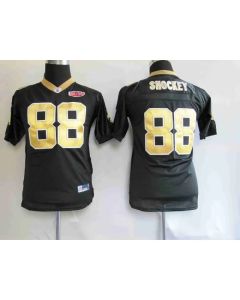 Saints #88 Jeremy Shockey Black With Super Bowl Patch Stitched Youth NFL Jersey