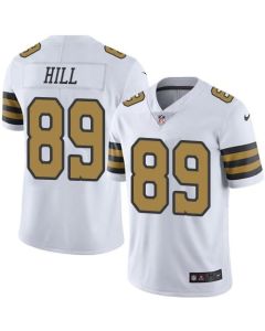 Saints #89 Josh Hill White Men's Stitched NFL Limited Rush Jersey