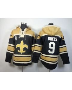 Saints #9 Drew Brees Black Sawyer Hoodie Sweatshirt NFL Hoodie