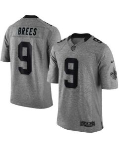 Saints #9 Drew Brees Gray Men's Stitched NFL Limited Gridiron Gray Jersey