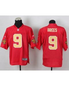 Saints #9 Drew Brees Red Men's Stitched NFL Elite QB Practice Jersey