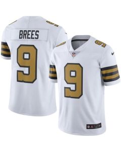 Saints #9 Drew Brees White Men's Stitched NFL Limited Rush Jersey