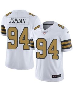 Saints #94 Cameron Jordan White Men's Stitched NFL Limited Rush Jersey