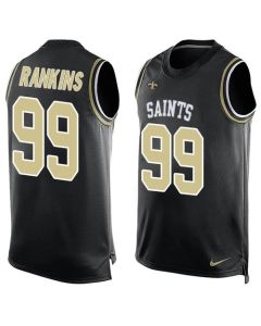 Saints #99 Sheldon Rankins Black Team Color Men's Stitched NFL Limited Tank Top Jersey