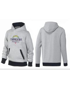 San Diego Chargers Critical Victory Pullover Hoodie Grey & Black