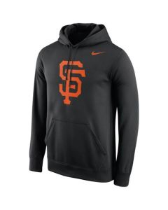 San Francisco Giants Logo Performance Pullover Black MLB Hoodie