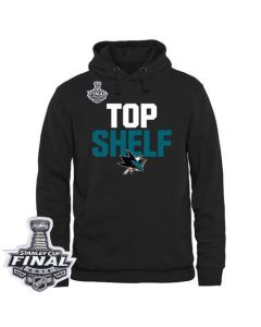 San Jose Sharks Top Shelf Pullover 2016 Stanley Cup Final Patch Hoodie Black
