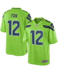 Seahawks #12 Fan Green Men's Stitched NFL Limited Rush Jersey