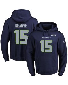 Seahawks #15 Jermaine Kearse Navy Blue Name & Number Pullover NFL Hoodie