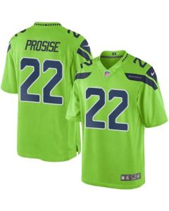 Seahawks #22 C. J. Prosise Green Men's Stitched NFL Limited Rush Jersey