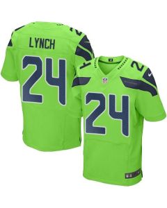 Seahawks #24 Marshawn Lynch Green Men's Stitched NFL Elite Rush Jersey