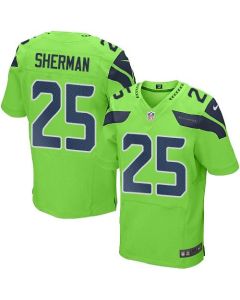 Seahawks #25 Richard Sherman Green Men's Stitched NFL Elite Rush Jersey