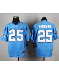 Seahawks #25 Richard Sherman Light Blue Men's Stitched NFL Elite Jersey
