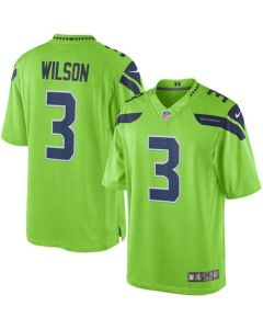 Seahawks #3 Russell Wilson Green Men's Stitched NFL Limited Rush Jersey